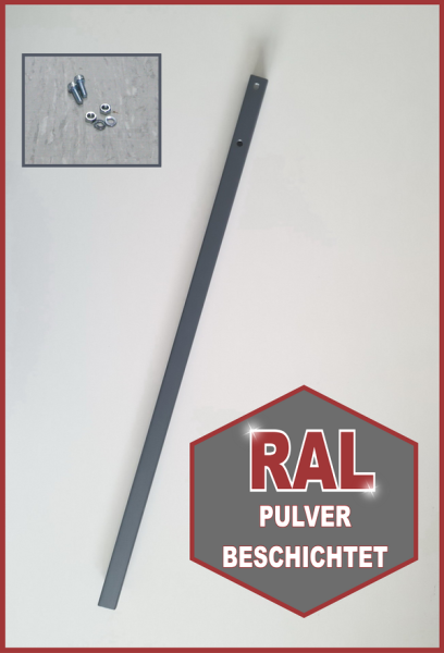 Pfosten RAL 7016 für Parkplatzschilder zum Einschlagen mit Höhe 75cm Stahl verzinkt